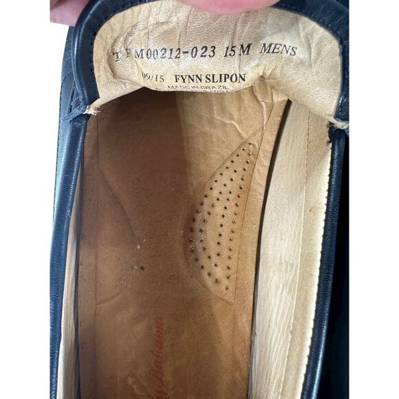 Tommy Bahama Flynn Slip-on Mens Size 15 M Black Woven Slip On Dress Loafers - Picture 9 of 9